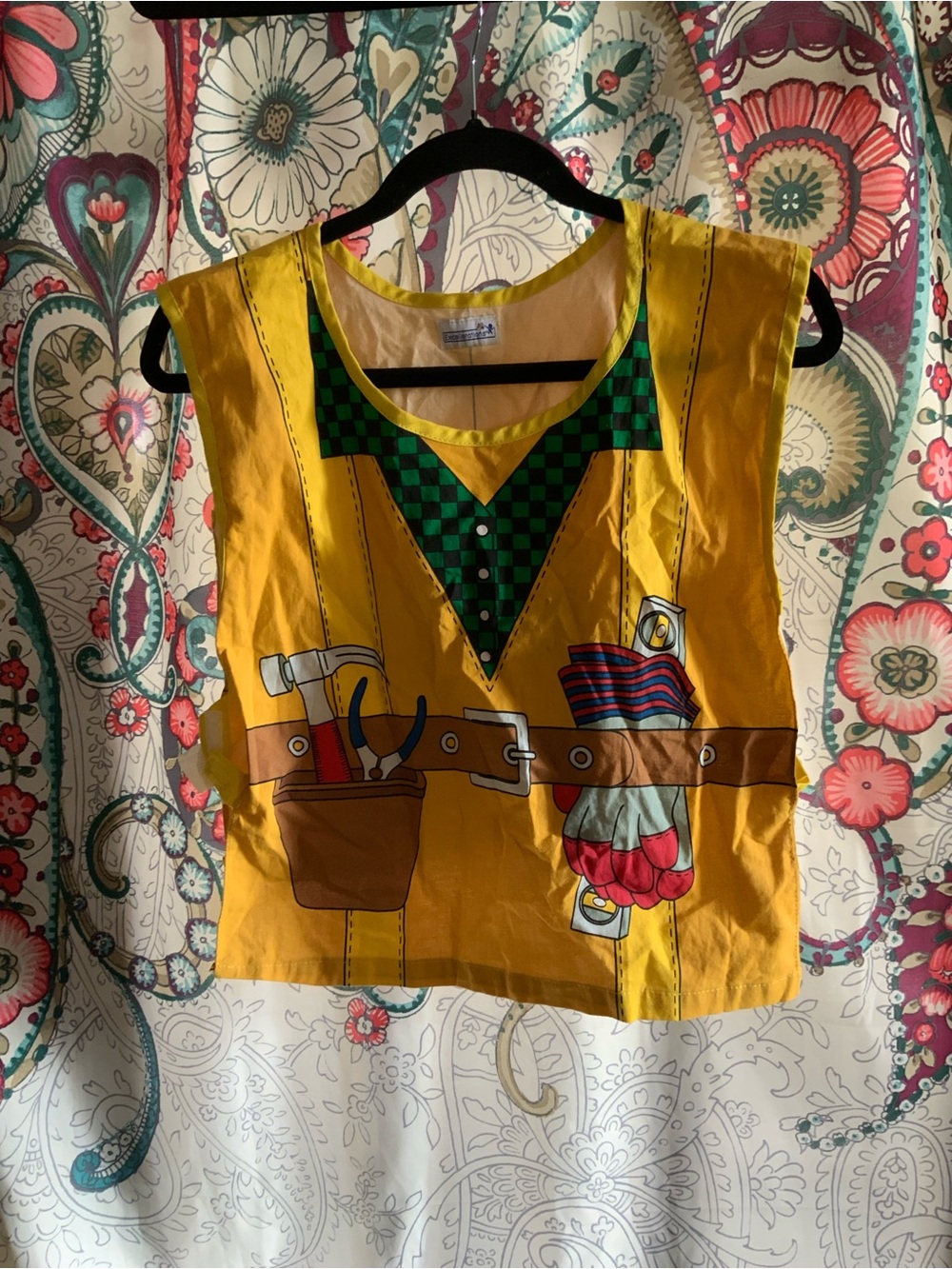 Excelleration yellow Construction Handy Manny Costume smock vest pretend dressup